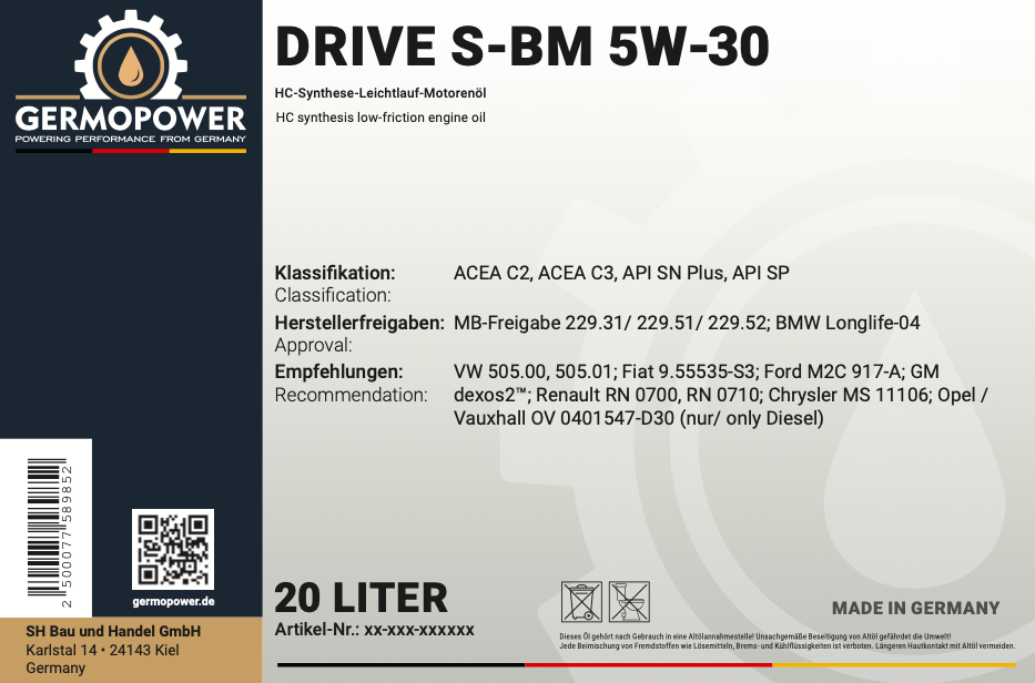 drive s bm 5w 30