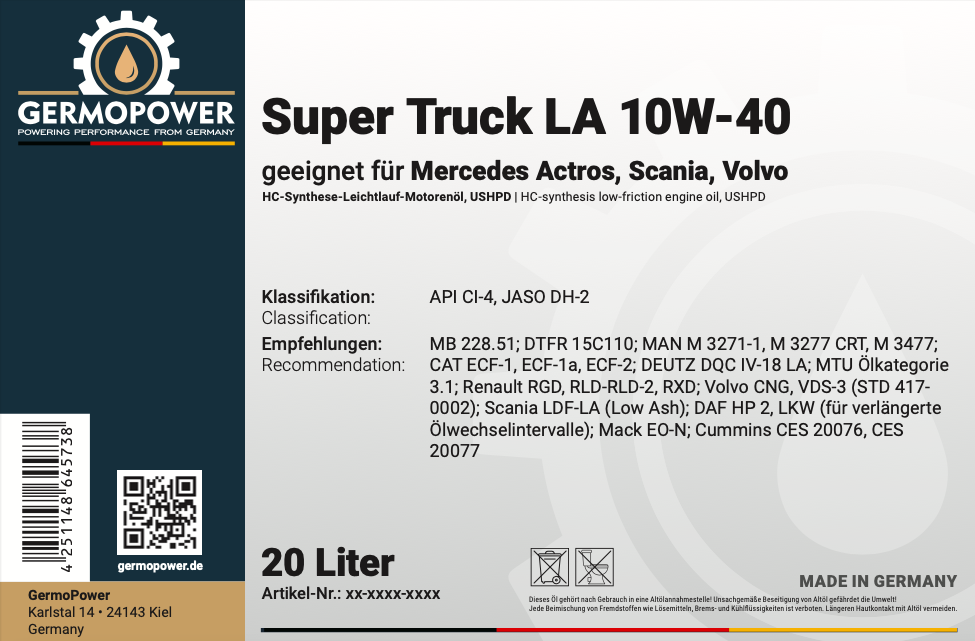 super truck la 10w 40